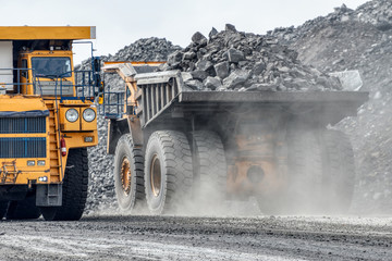 Quarry truck carries coal mined. © nordroden