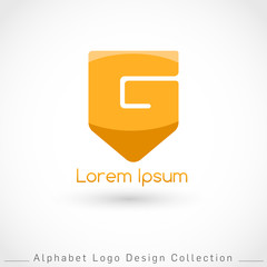 Letter G Logo Design Template isolated on white background : Vector Illustration