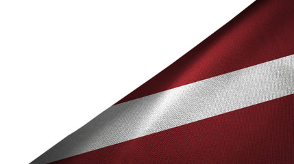 Latvia flag right side with blank copy space