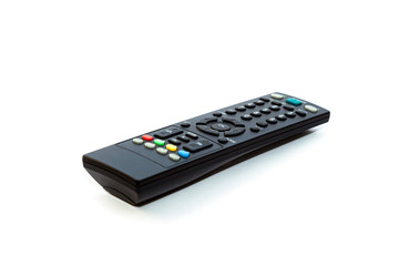 Multimedia remote control isolate on white background.