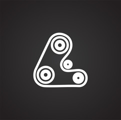 Car part related icon on background for graphic and web design. Simple illustration. Internet concept symbol for website button or mobile app.