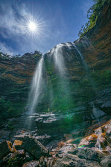 sun over wentworth falls, blue mountains national park, australia 3