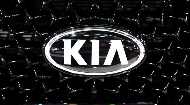 Detail of the Kia car. Kia was founded in 1944 and is South Korea second-largest automobile manufacturer.