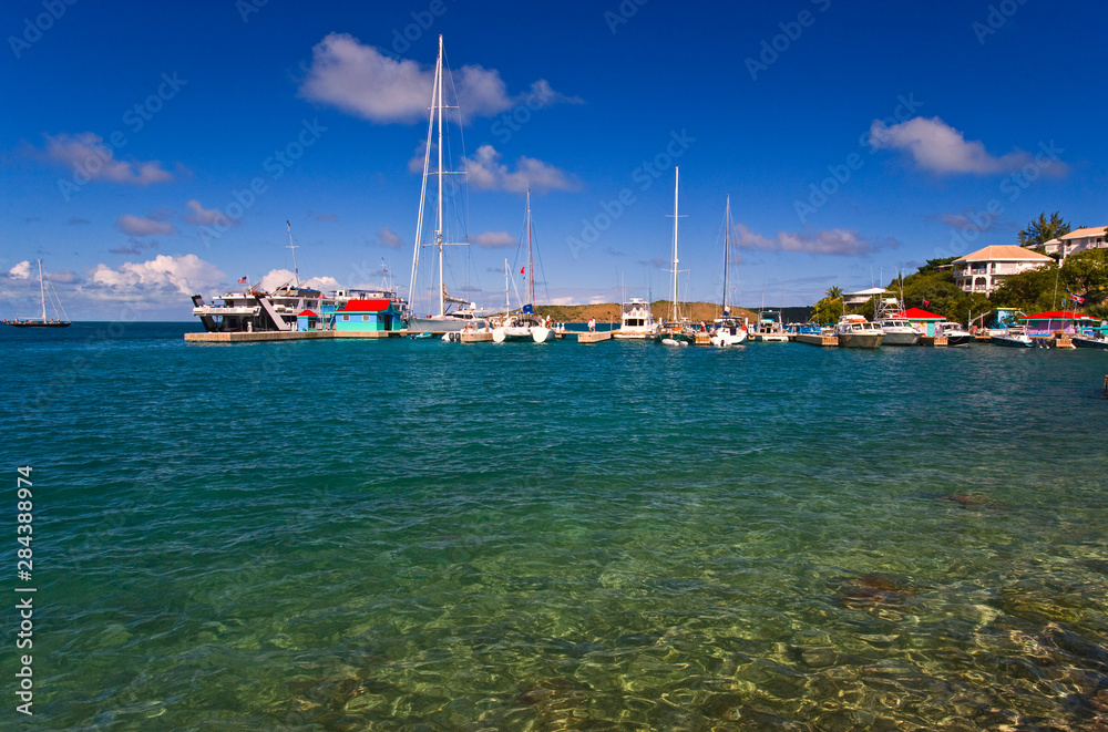 Canvas Prints beach side at leverick bay resort & marina, leverick bay british virgin islands