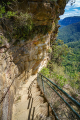 hiking in the blue mountains national park, australia