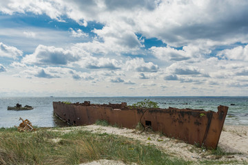 Zatoka wraków, ORP Wicher, ORP Grom, na helu © Konrad Kerker