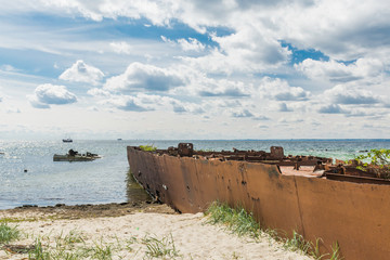 Zatoka wraków, ORP Wicher, ORP Grom, na helu © Konrad Kerker