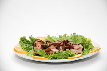 salad with meat and vegetables