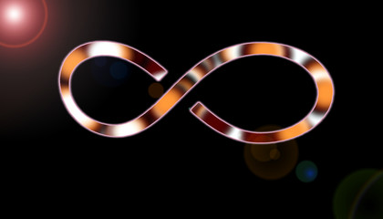 Simbolo di infinito nell'era dell'arte digitale