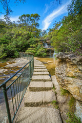 hiking in the blue mountains national park, australia