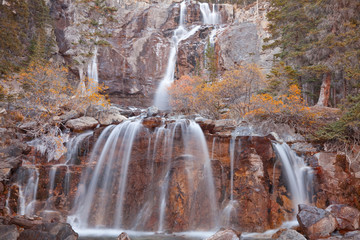 Canada, Alberta, Jasper National Park. Scenic of Tangle Falls. Credit as: Don Paulson / Jaynes Gallery / DanitaDelimont.com