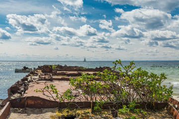 Zatoka wraków, ORP Wicher, ORP Grom, na helu © Konrad Kerker