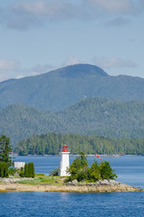 Dryad Point Lightstation, Bella Bella, Inside Passage, British Columbia, Canada.