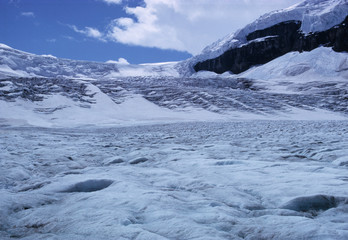 Canada, Alberta, Columbia Icefields. Athabasca Glacier at the Columbia Icefields in Jasper NP, a...