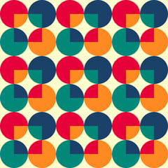 Geometrical squares seamless retro pattern background