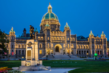 Fototapeta na wymiar Parliament Building in Victoria, British Columbia, Canada