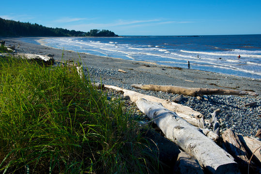 Haida Gwaii Islands, British Columbia. North Beach Near Tow Hill On Graham Island In Naikoon Provincial Park Is Becoming A Popular Spot For Surfing And Kayaking.