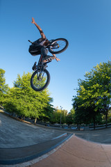 Fototapeta na wymiar BMX Bike Stunt