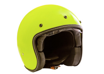 Motorcycle helmet isolated on white background,