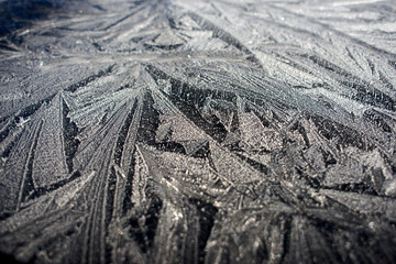 Frost pattern. Winter in British Columbia brings a variety of landscapes and close-ups.