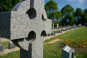 Canada, Nova Scotia, Halifax. Fairview Lawn Cemetery, home to the largest number of Titanic grave...
