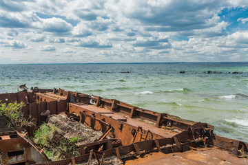 Zatoka wraków, ORP Wicher, ORP Grom, na helu © Konrad Kerker