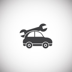 Car part related icon on background for graphic and web design. Simple illustration. Internet concept symbol for website button or mobile app.