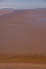 Canada, New Brunswick, Hopewell Cape, Bay of Fundy. Daniel Flats, view of mud flats at mid-tide.