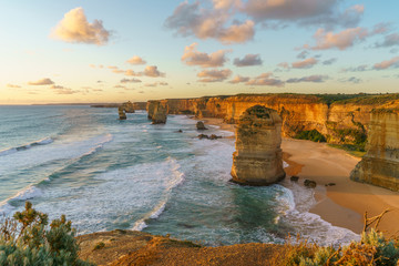twelve apostles at sunset,great ocean road at port campbell, australia 105