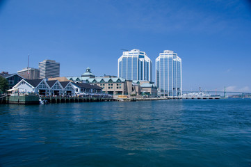 Fototapeta premium Canada, Nova Scotia, Halifax. City views of Halifax from the water.