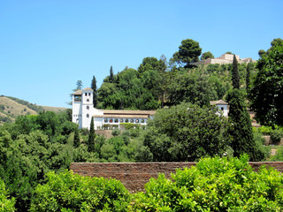 Fototapeta na wymiar Generalife Alhambra in Granada, Andalusien, Spanien