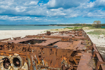 Zatoka wraków, ORP Wicher, ORP Grom, na helu © Konrad Kerker