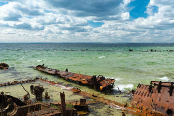 Zatoka wraków, ORP Wicher, ORP Grom, na helu © Konrad Kerker