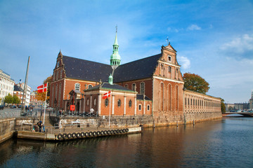 Copenhagen, Denmark - A canal running through an old world city.