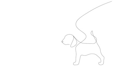 Beagle puppy dog, vector illustration