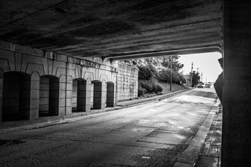 Black and White Overpass