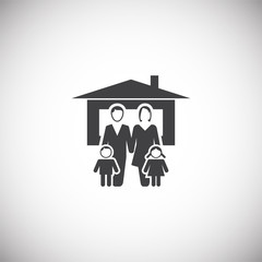 Family day related icon on background for graphic and web design. Simple illustration. Internet concept symbol for website button or mobile app.