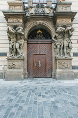 Fototapeta na wymiar Czech Republic, Bohemia, Prague, Old Town Doorway.