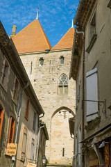 Fototapeta na wymiar France, Languedoc-Roussillon, ancient fortified city of Carcassonne, UNESCO World Heritage Site.