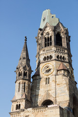 Germany, Berlin. Top of Kaiser Wilhelm Memorial Church, destroyed in WWII.