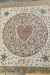 France, Saint-Maurice. Mosaic tile.