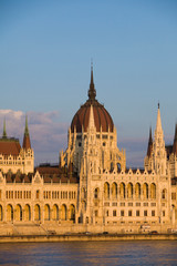 Fototapeta na wymiar Hungary, Budapest. Parliament Building on Danube River. Credit as: Jim Zuckerman / Jaynes Gallery / DanitaDelimont.com