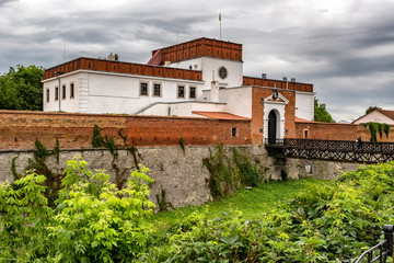 Fototapeta na wymiar View to the historic castle of Prince Konstantin Ostrogski in Dubno, Rivne region, Ukraine. August 2019