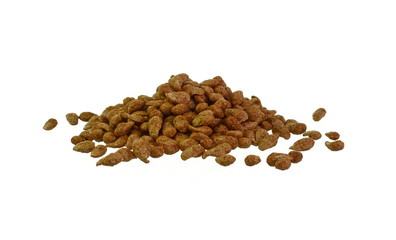 Cereal chocolate balls on white background