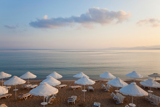 Beach at Pefkos, near Lindos, Lardos Bay, Rhodes, Greece