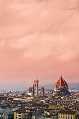 Fototapeta na wymiar Italy, Florence. Overview of city. 