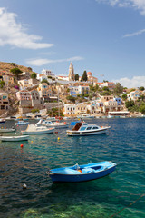 Fototapeta na wymiar Symi Town, Symi Island, Dodecanese Islands, Greece