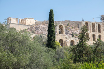 Parthenon and theatre, Acropolis, Athens, Greece, Europe