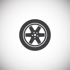Obraz premium Car part related icon on background for graphic and web design. Simple illustration. Internet concept symbol for website button or mobile app.