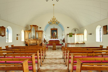 Interior of Lutheran Church, Iceland